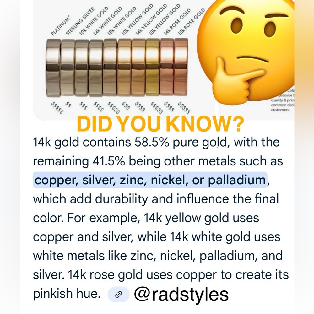 REAL GOLD INFO @Radstyles SHOP NOW 10k & 14k Gold